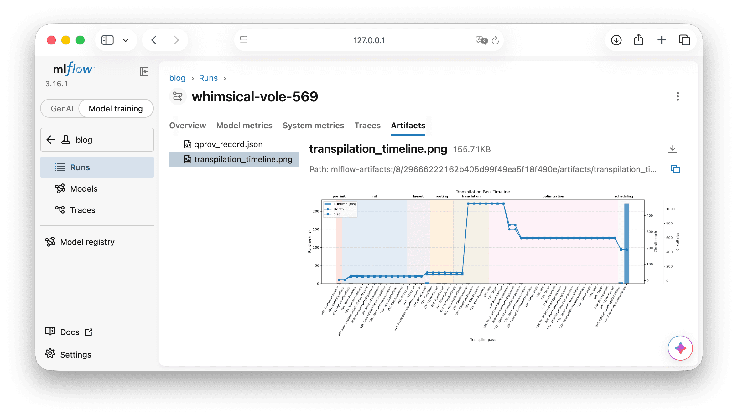 Mlflow UI